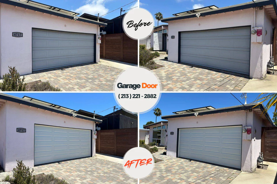 Before and after: garage door repair Carrollton, KY